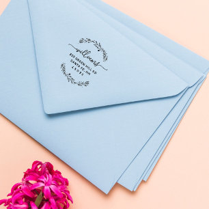 Tampon Auto-encreur Script Russe Feuille Nom de famille Adresse de ret