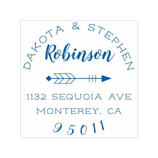 Tampon Auto-encreur Script rustique Boho Arrow Nouvelles mauvaises her (Design)