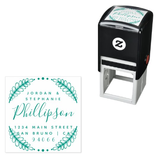 Tampon Auto-encreur Script Rustique Personnalisé Nouvelle Adresse de r (En situation)