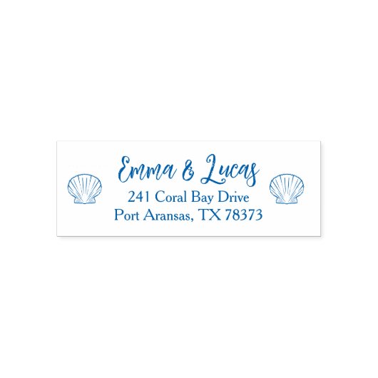 Tampon Auto-encreur sea shell (Design)