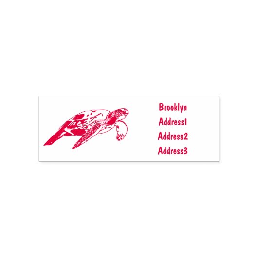 Tampon Auto-encreur Sea turtle cartoon (Design)