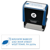 Tampon Auto-encreur Sea Turtle Kid Cute Retourner Adresse Timbre (En situation)