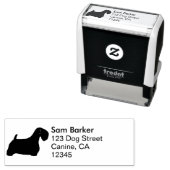 Tampon Auto-encreur Sealyham Terrier Silhouette Adresse de retour (En situation)