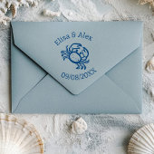Tampon Auto-encreur Seashell Beach Mariage Cute CRAB CUSTOM