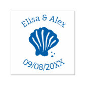 Tampon Auto-encreur Seashell Beach Wedding Jote Shell CUSTOM (Design)