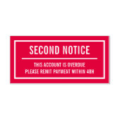 Tampon Auto-encreur Second Notice Account Overdue (Design)