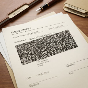 Tampon Auto-encreur Sécurité des documents confidentiels