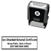 Tampon Auto-encreur See Attached Notarial Certificate [With your name] (En situation)