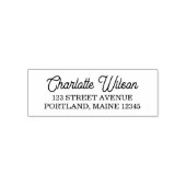 Tampon Auto-encreur Serif & Classic Cursive Prénom Adresse de retour (Design)