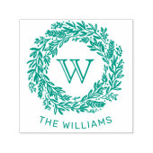Tampon Auto-encreur Serre verte Preppy Monogram Sage (Design)