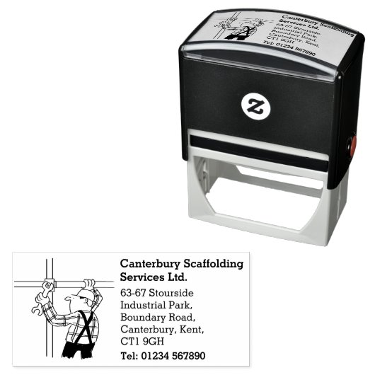 Tampon Auto-encreur Services d'échafaudage (En situation)