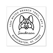 Tampon Auto-encreur Shetland Sheepdog Retourner l'adresse Timbre auto- (Design)