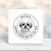 Tampon Auto-encreur Shih Tzu Chien Animaux de Compagnie Photo Round