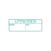 Tampon Auto-encreur Signature Date Approuvée Simple Initiales Personna (Design)