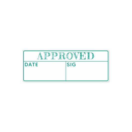 Tampon Auto-encreur Signature Date Approuvée Simple Initiales Personna (Design)