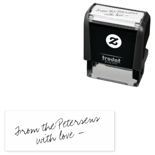 Tampon Auto-encreur Signature du script d'écriture manuscrite personna (En situation)
