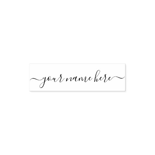 Tampon Auto-encreur Signature manuscrite Script nom simple ici (Design)