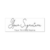 Tampon Auto-encreur Signature + Nom Imprimé Timbre En Caoutchouc auto- (Design)