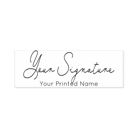 Tampon Auto-encreur Signature + Nom Imprimé Timbre En Caoutchouc auto- (Design)