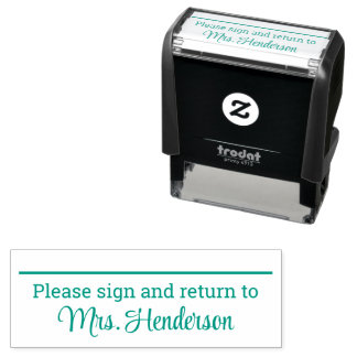 Tampon Auto-encreur Signature parent enseignant