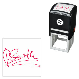 Tampon Auto-encreur Signature personnalisée rouge
