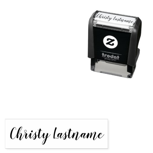 Tampon Auto-encreur Signature - Police de script manuscrite 1 ligne Te (En situation)