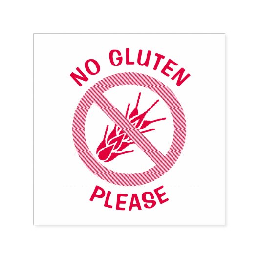 Tampon Auto-encreur Signe sans gluten (Design)