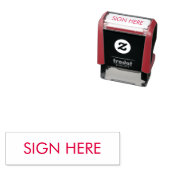 Tampon Auto-encreur SIGNER ICI Timbre auto-encastrable pour les docume (En situation)