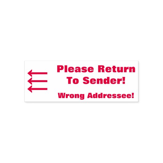 Tampon Auto-encreur "S'Il Vous Plaît Retourner À L'Expéditeur !", "Mau (Design)