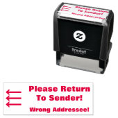 Tampon Auto-encreur "S'Il Vous Plaît Retourner À L'Expéditeur !", "Mau (En situation)