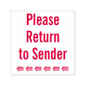 Tampon Auto-encreur "S'il vous plaît retourner à l'expéditeur" + Timbr (Design)