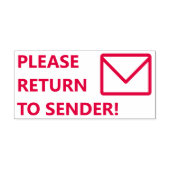Tampon Auto-encreur "S'IL VOUS PLAÎT RETOURNEZ À SENDER !" Timbre en c (Design)