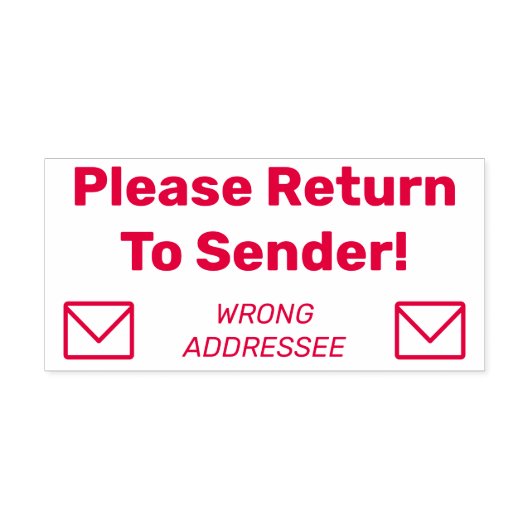 Tampon Auto-encreur "S'Il Vous Plaît Revenir À L'Expéditeur !" "ADRESS (Design)