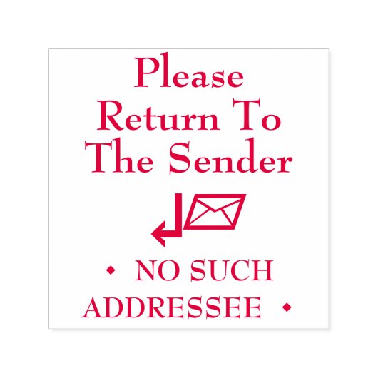 Tampon Auto-encreur "S'Il Vous Plaît Revenir À L'Expéditeur", "AUCUNE (Design)