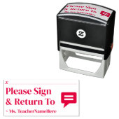 Tampon Auto-encreur "S'il vous plaît signer et retourner à" & Nom de l (En situation)