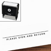 Tampon Auto-encreur S'il vous plaît signer et retourner la signature i