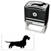 Tampon Auto-encreur Silhouette à poils durs Dachshund | Wiener Dog (En situation)