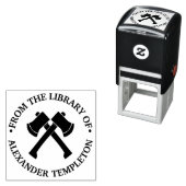 Tampon Auto-encreur Silhouette Axe Traversé Throwing Sport Library (En situation)