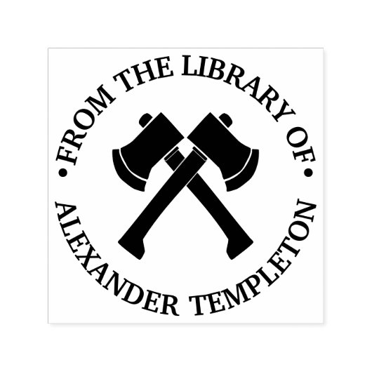 Tampon Auto-encreur Silhouette Axe Traversé Throwing Sport Library (Design)