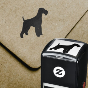 Tampon Auto-encreur Silhouette d'Airedale Terrier