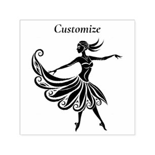 Tampon Auto-encreur Silhouette Danseuse Africaine Art Thunder_Thunder_
