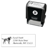 Tampon Auto-encreur Silhouette de chien Baby shower dalmate (En situation)