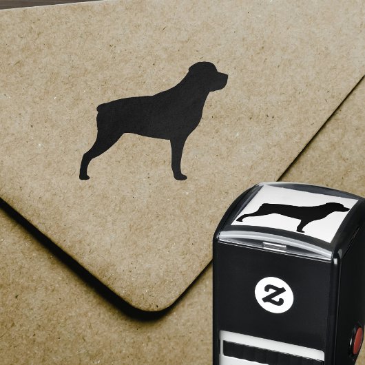Tampon Auto-encreur Silhouette de race de chien Rottweiler