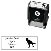 Tampon Auto-encreur Silhouette Dinosaur T-rex pour enfants (En situation)