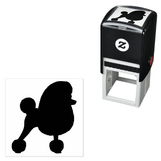Tampon Auto-encreur Silhouette Fancy Toy Poodle (En situation)