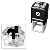 Tampon Auto-encreur Silkies du jardin de fleurs (En situation)