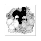 Tampon Auto-encreur Silkies du jardin de fleurs (Design)