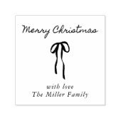 Tampon Auto-encreur Simple arbre de Noël élégant | arc élégant (Design)