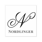 Tampon Auto-encreur Simple Bold unique Nom du monogramme initial #15NL (Design)