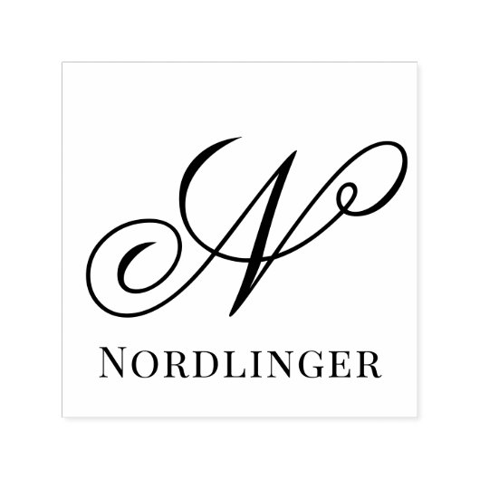 Tampon Auto-encreur Simple Bold unique Nom du monogramme initial #15NL (Design)